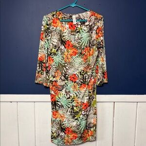 Emma & Michele Tropical Floral  Dress sz M